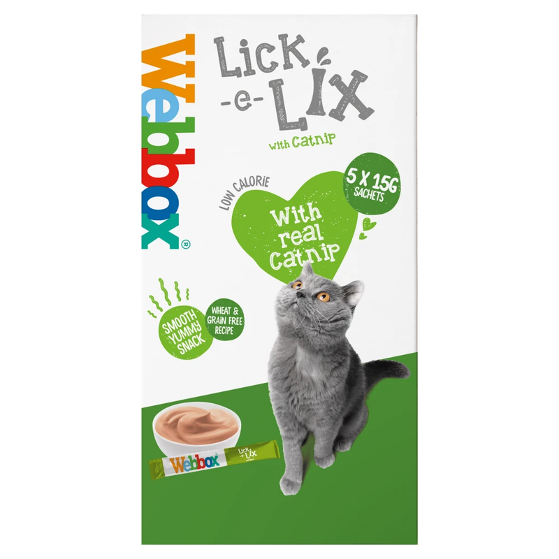 Lick-E-Lix with Catnip With Real Catnip 5 x 15g