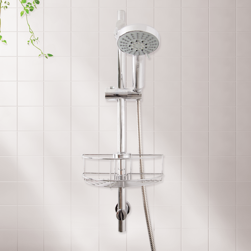 Clip On Shower Riser Rail Basket