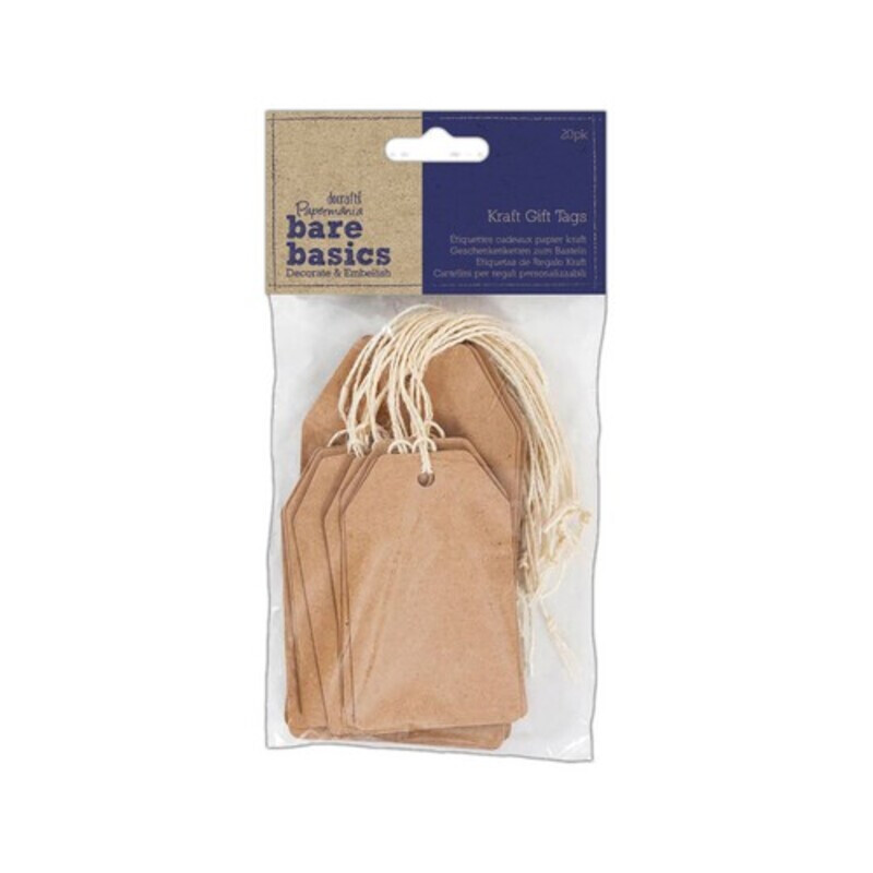 Papermania Kraft Tags For Diy, Gifting, Decorating Pack Of 20