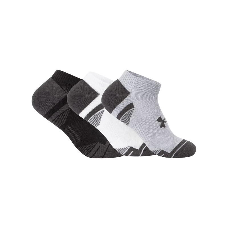 Performance Tech Unisex 3-Pack No Show Socks Mod Gray/White/Jet Gray M