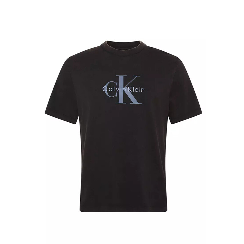 Calvin Klein Men's Washed Cotton Monogram T-Shirt - Black