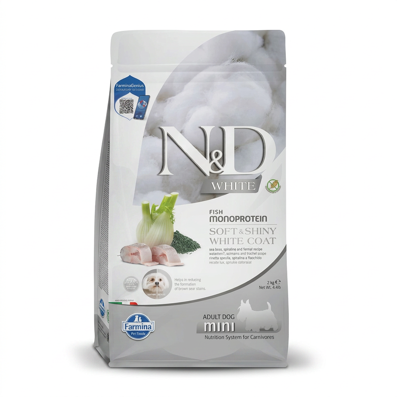 Farmina N&D Witte Honden Volwassen Mini Droog Hondenvoer 2 kg