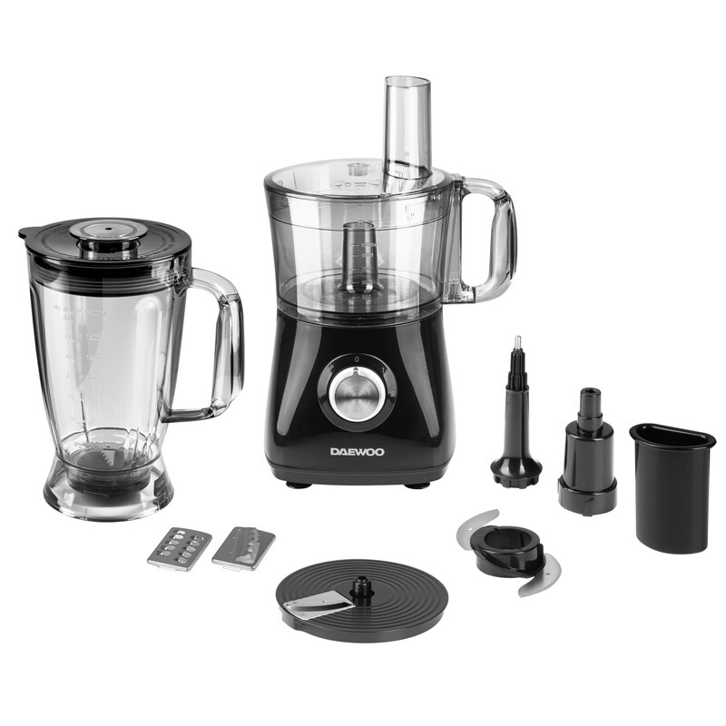 2-in-1 Food Processor and Blender - 750W - Black - 2L Bowl & 1.8L
