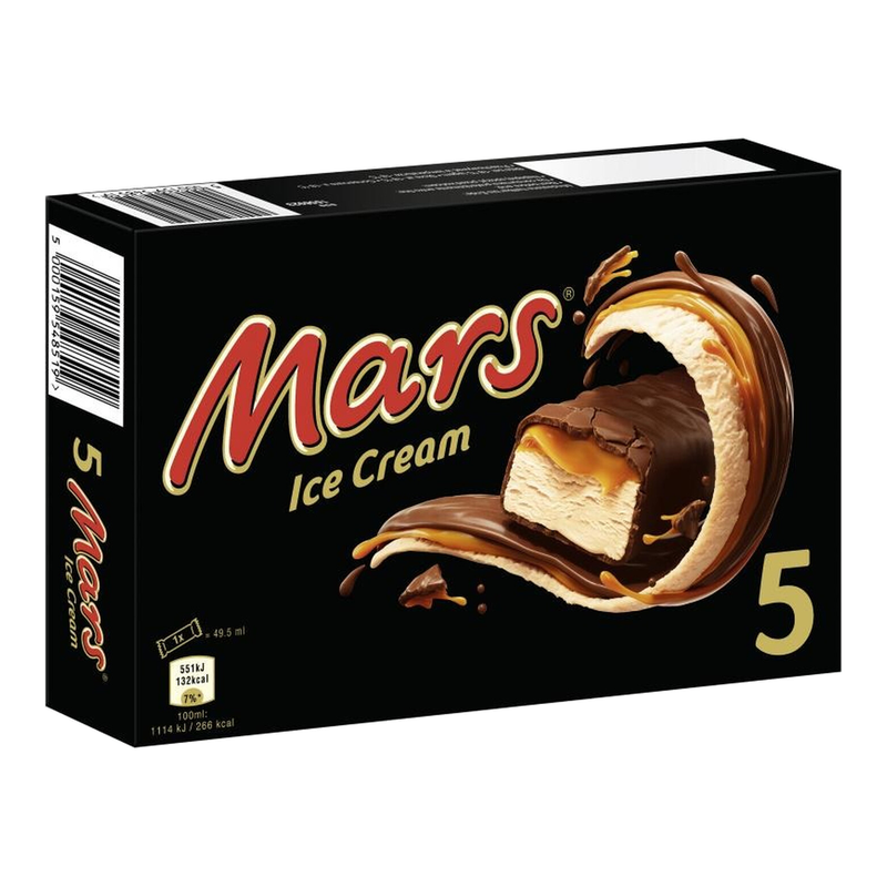 Mars IJs Repen Chocolade Caramel 5 Stuks