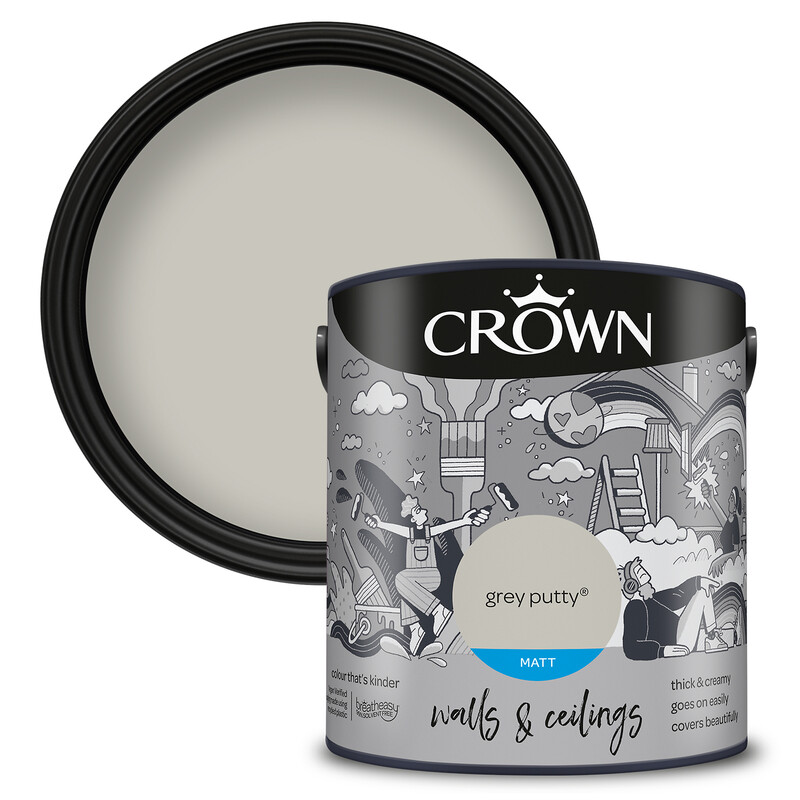 Matt Emulsion Grey Putty 2.5L