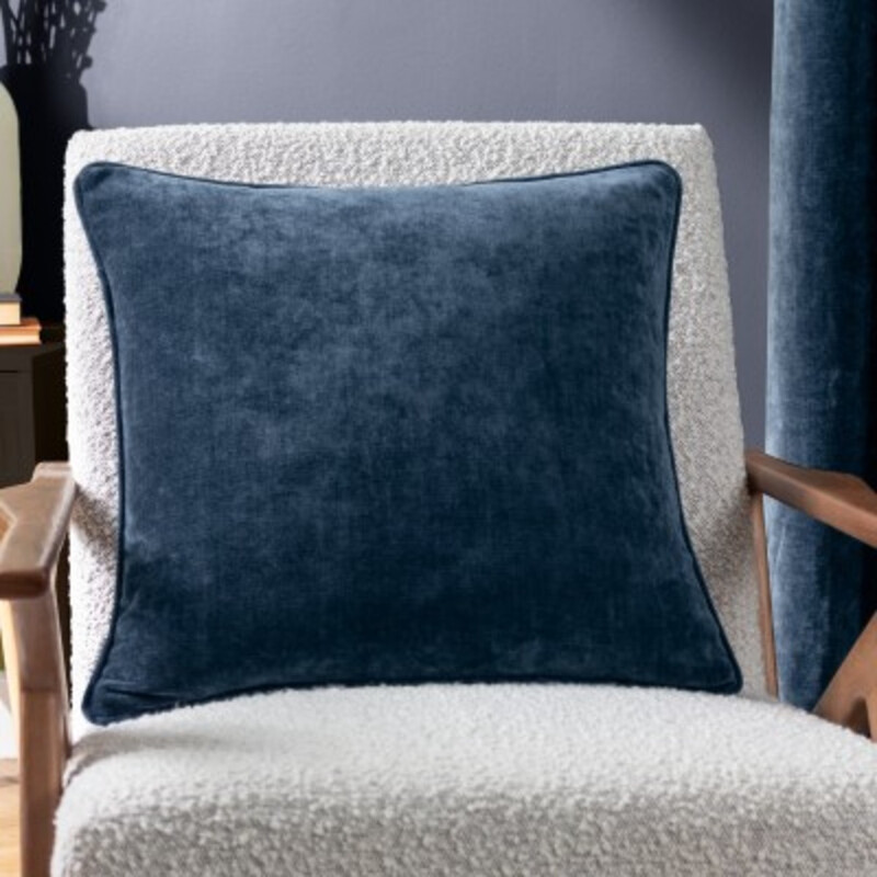 Yard Square Cushion Cover - 50x50cm Heavy Chenille Fabric in Navy Blue for Your Garden or Patio Furniture