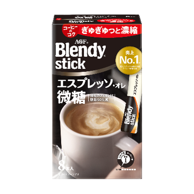 AGF Blendy Stick Espresso au Lait Weniger Zucker 8 Stück