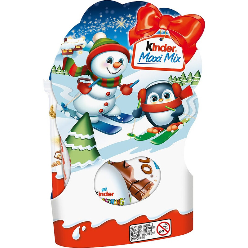 Kinder Maxi Mix Inhalt: Kinder Überraschung, Kinder Country, Kinder Riegel, Kinder Bueno, Kinder Schokolade, 157 g Packung