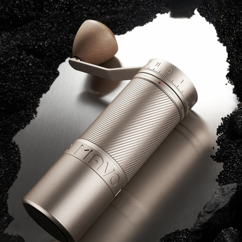MAVO Phantom PRO manuelle Kaffeemühle Edelstahl Kaffeebohnenmühle Hand-Kaffeemühle Sternenlicht Silber