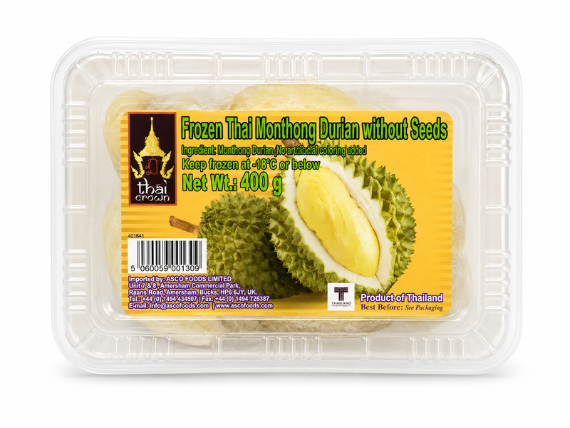 Thai Crown FROZEN Monthong Durian Without Seed 400g
