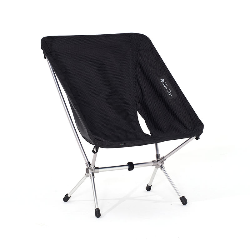 Mobi Garden, Ultra-Light Moon Chair, Aluminum Alloy Folding Camping Chair, Lightweight Portable Outdoor Chair, Black, Quick Setup