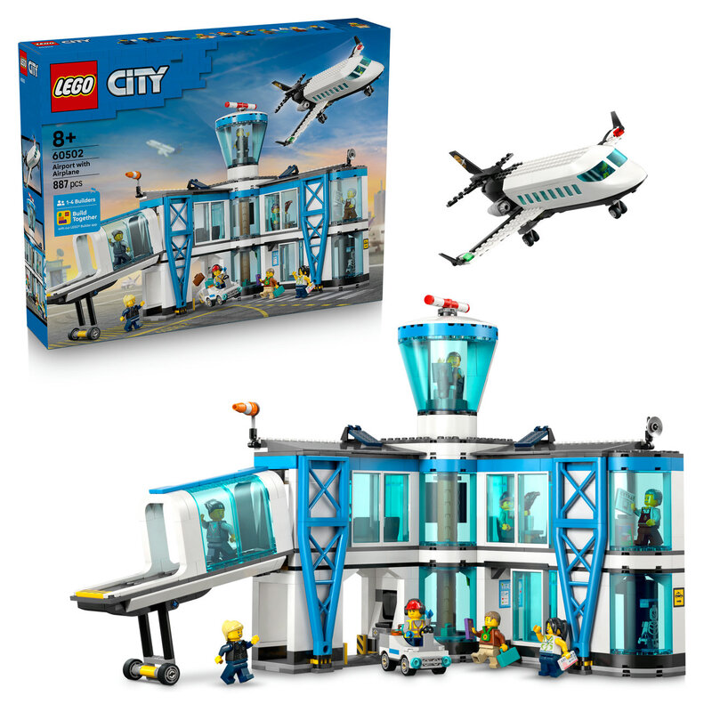 LEGO City 60502 Luchthaven met vliegtuig