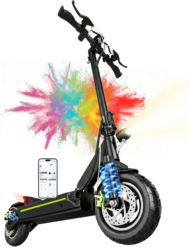 TODIMART D6 Elektrische Step voor Volwassenen, Actieradius 45-50 km, 48 V 13 Ah Accu, 500 W Motor (800 W Piek) Draagbare Opvouwbare Elektrische Step Krachtig All-Terrain Ultralicht Dubbele Vering
