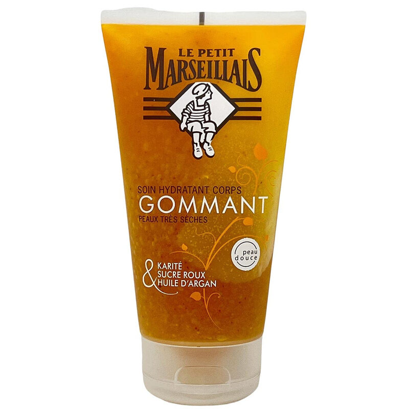 Le Petit Marseillais Soin Hydratant Gommant Corps Karité, Sucre Roux Et Huile D'Argan Tube 150 ml