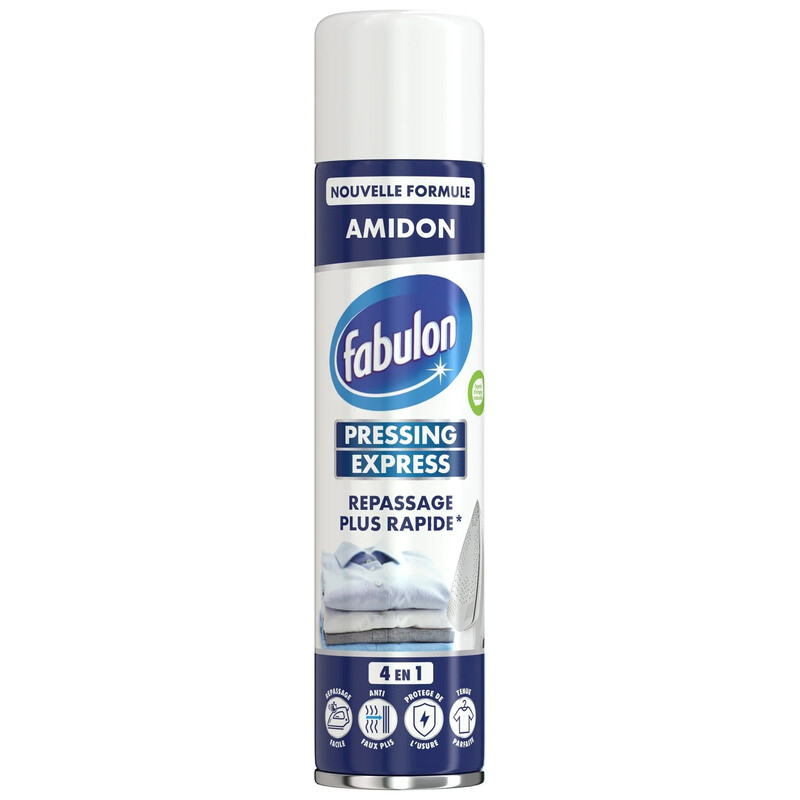 Fabulon Pressing Express Spray d'aide au repassage 4-en-1 anti-plis aérosol 400 ml