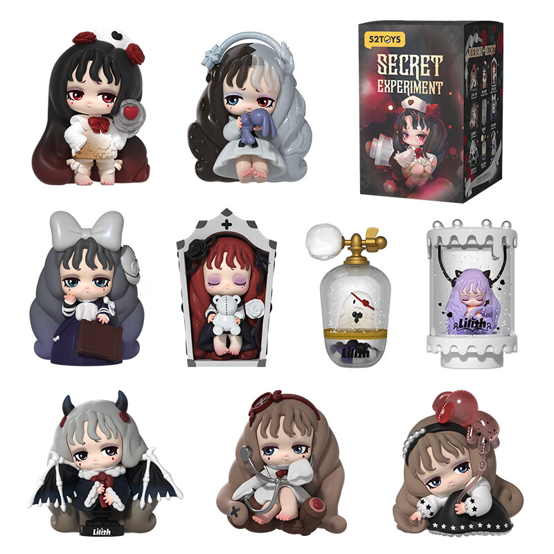 52TOYS Lilith Secret Experiment Serie Blind Box Dunkle Gothic Sammelfigur Schreibtischdekoration Geburtstagsgeschenk Eine Zufällige Figur Pro Bestellung