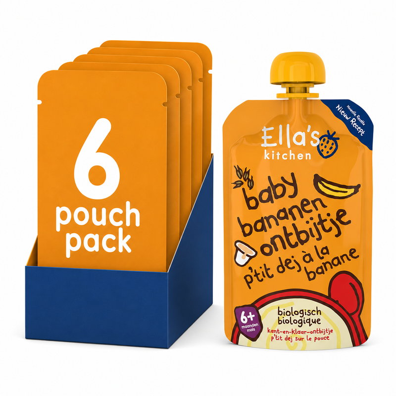 Ella's Kitchen Biologische Banaan Ontbijt 6 M+ 100 g x 6