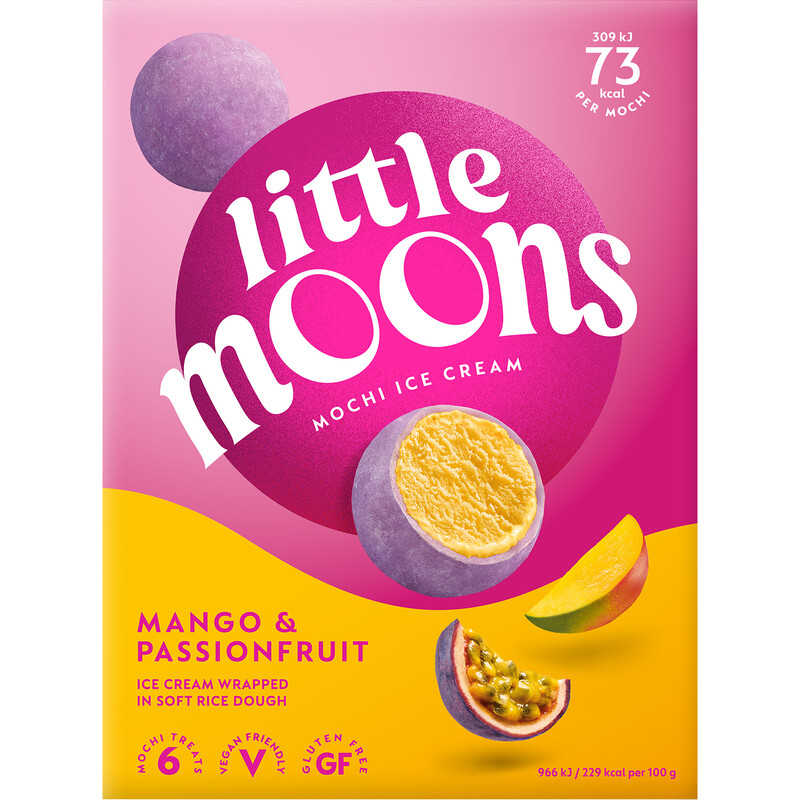 Little Moons Mochi-Eiscreme Passionsfrucht & Mango 6 × 30 g