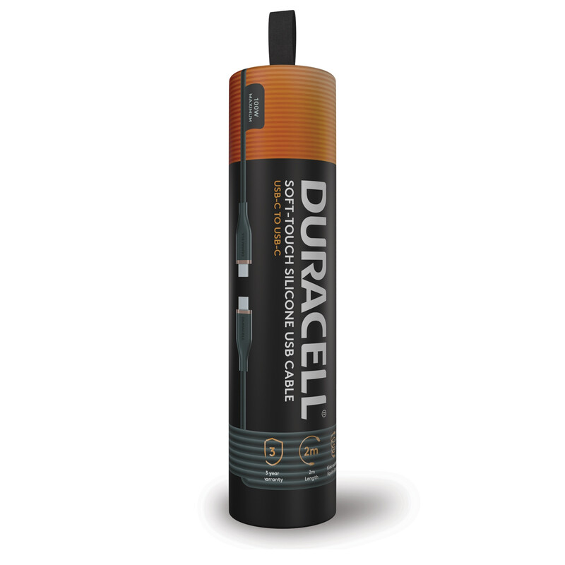 Duracell USB-C to USB-C Charging Cable 2m – 100W Fast Charge
