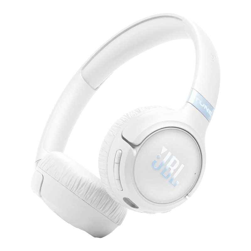 JBL Tune 680NC Weiß: Kabellose On-Ear-Kopfhörer mit aktiver Geräuschunterdrückung für perfekten Klang über Bluetooth.