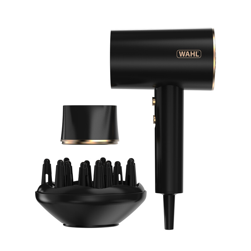 Ionic Flow Hair Dryer, 2100W Lightweight Ionic Frizz Control Styling Dryer, ZY169, Bl