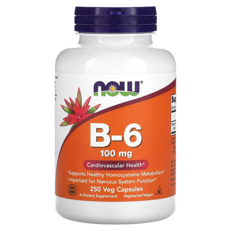 Vitamin B6 Energy Metabolism 100 mg - 250 Capsules