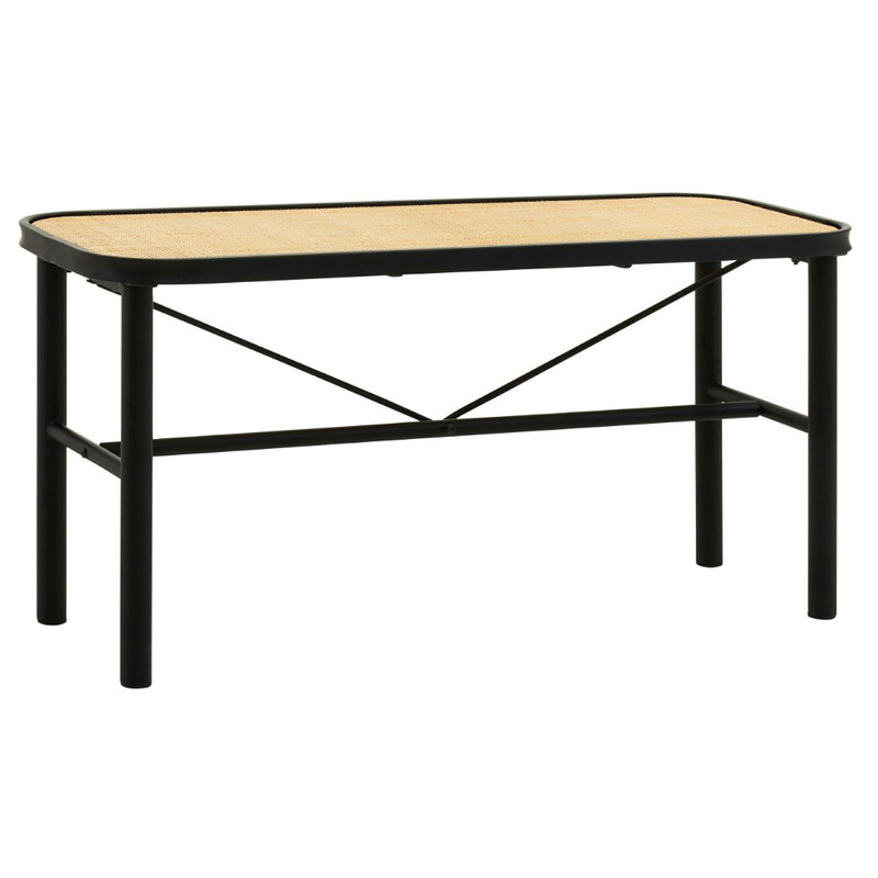 Interiors by Premier Bench Depok Black/Rattan