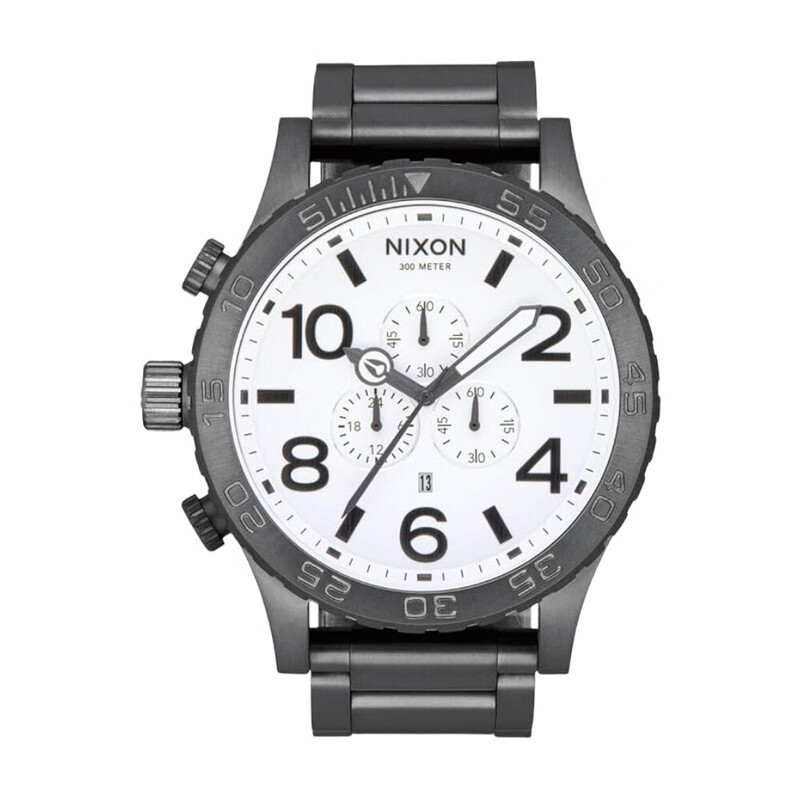 A083-681 Stainless Steel Men’s All Gunmetal & White Watch