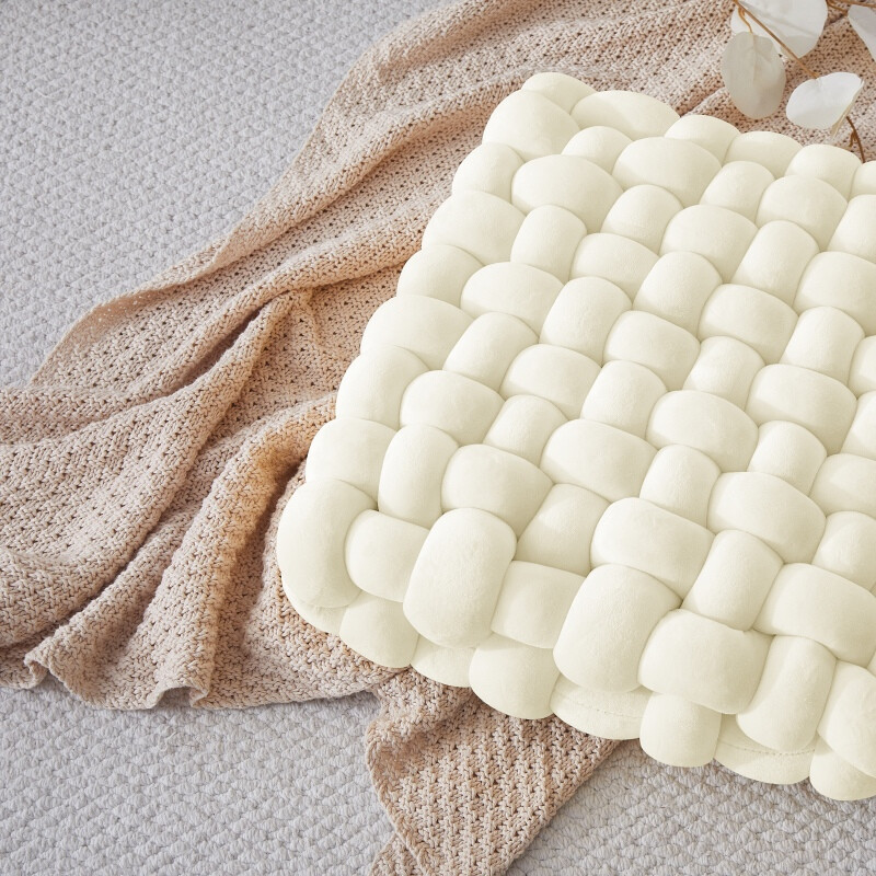 , Polyester/Spandex Knot CushionPad, 40cm, white, 1pack