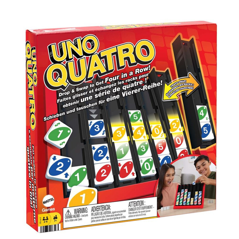 Mattel Games UNO Quatro Jeu 7+ 2 4 Joueurs