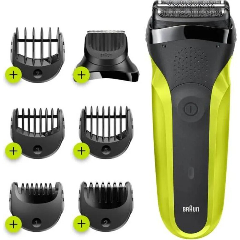 BRAUN Series 3 Elektrorasierer: Nass & Trocken, kabellos mit 3-in-1-Trimmer für die komplette Gesichtspflege
