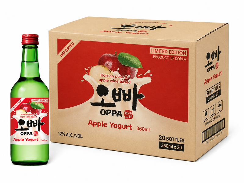 OPPA Soju Appel Yoghurt 12% 20 x 360 ml