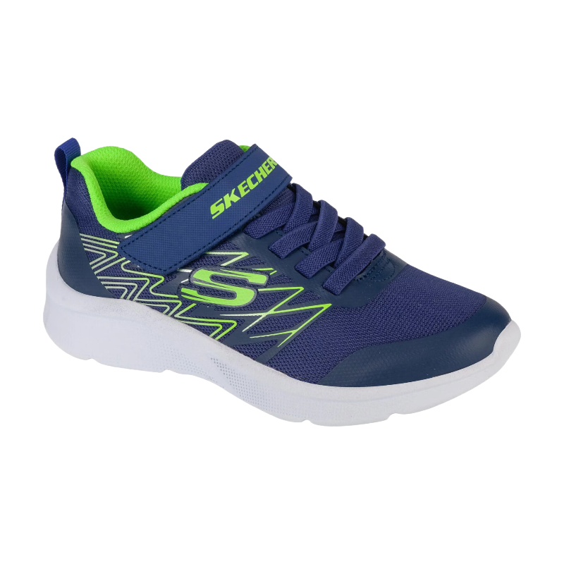 SKECHERS Microspec Texlor Bleu marine/Vert lime