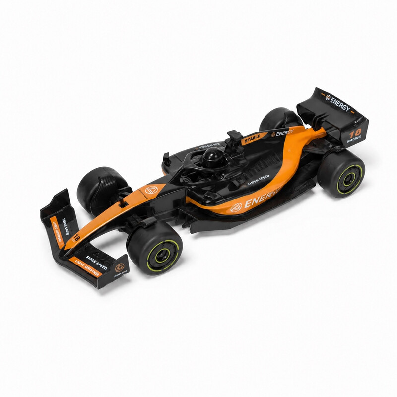 Dreamora WY1156A 1:24 Pull-Back F1 raceauto speelgoed, 1 stuk, Oranje-zwart, Geen batterijen nodig, Model raceauto voor kinderen vanaf 3 jaar, Binnenspelen