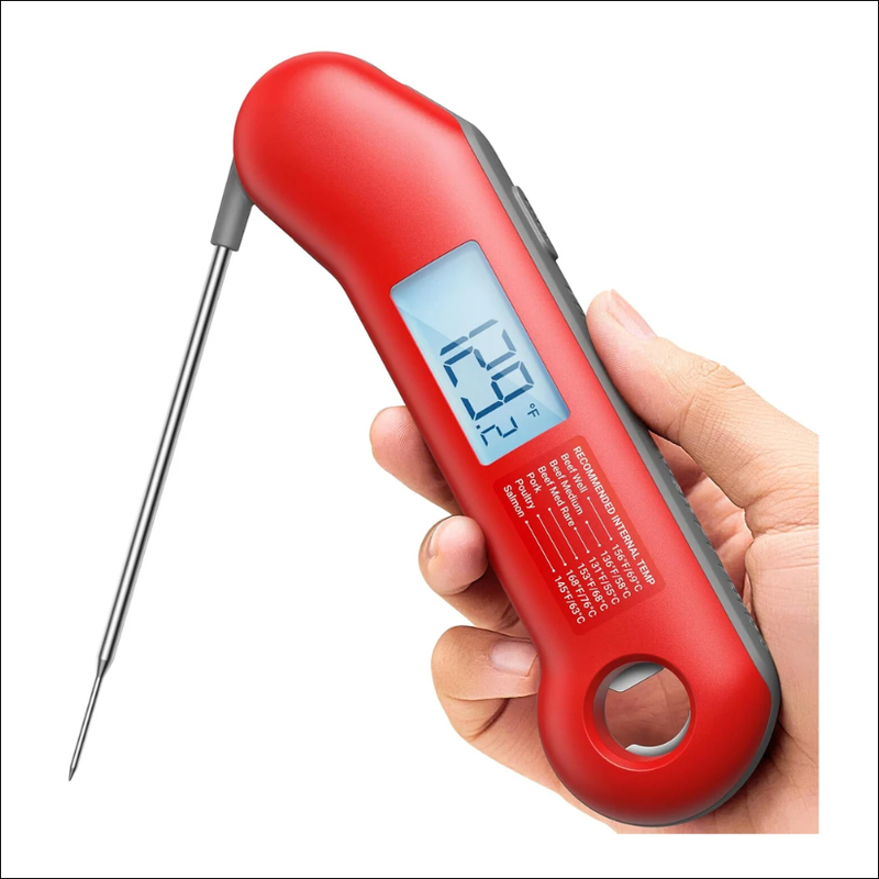 ThermoMaven professionele digitale vleesthermometer, ultrasnelle directe aflezing in 0,5 s, NIST-gecertificeerde nauwkeurigheid van ±0,5 °F, IP67 waterdicht, automatisch roterend verlicht display, activeren bij optillen, voor barbecue/koken/suikerwerk
