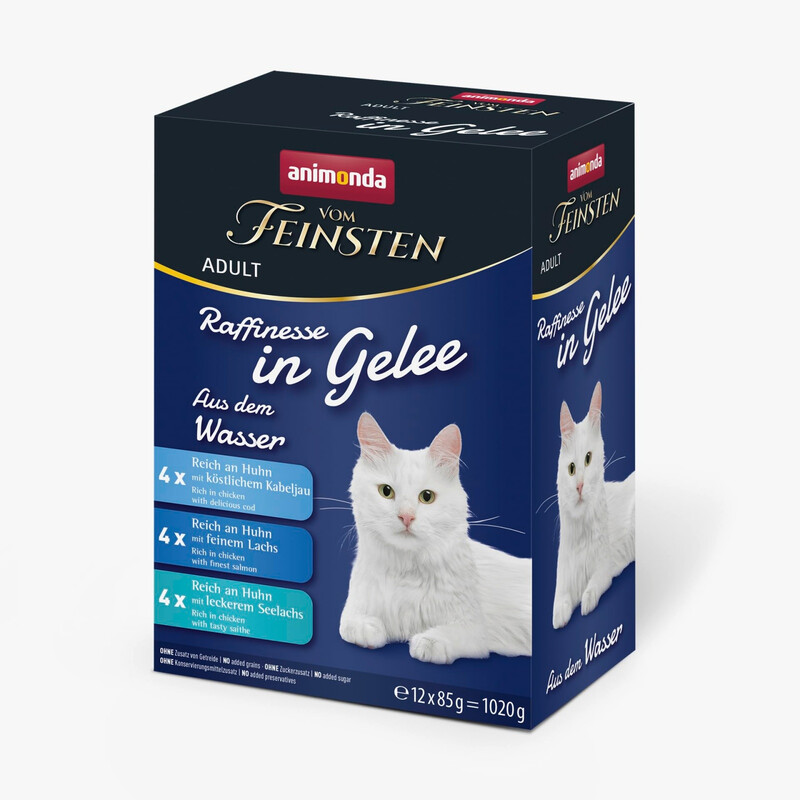 animonda Vom Feinsten Adult Raffinesse in Jelly Mix Pack Land Katzen-Nassfutter, 8 × 12 × 85 g