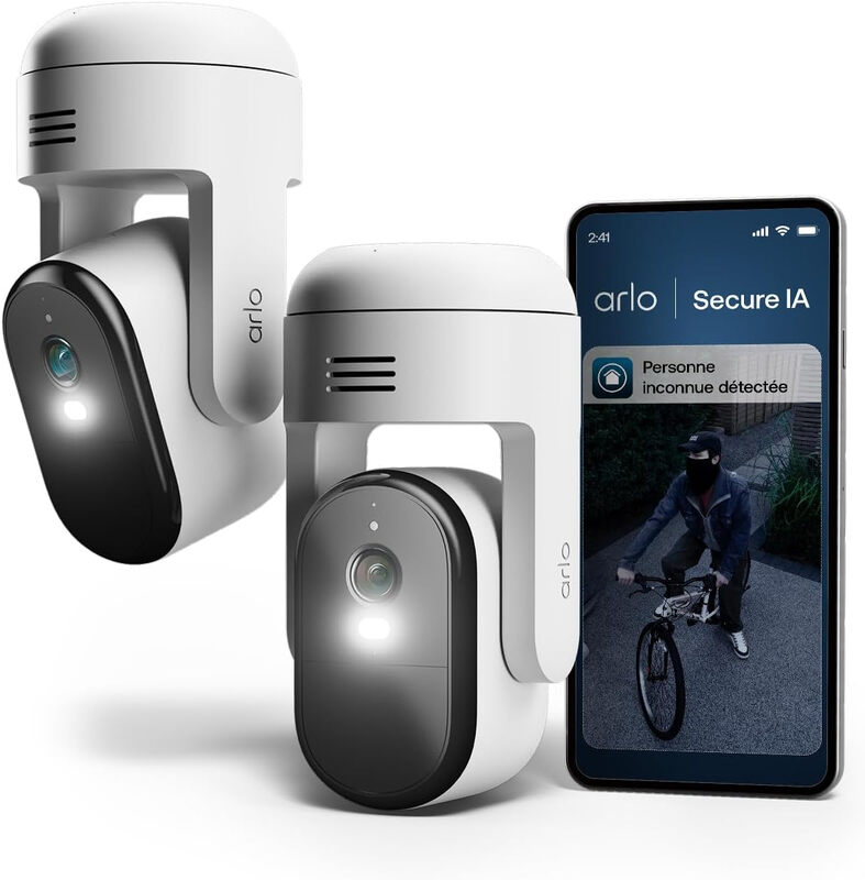 Camera de Securite exterieure 2K PTZ Arlo Essential 3 Kit de 2 cameras - vue 5