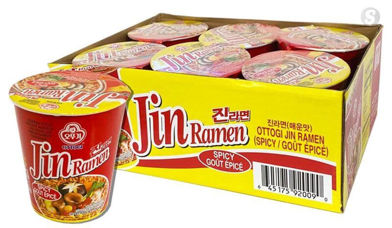 Ottogi Jin Ramyun (Scharf) 65 g x 6 Becher