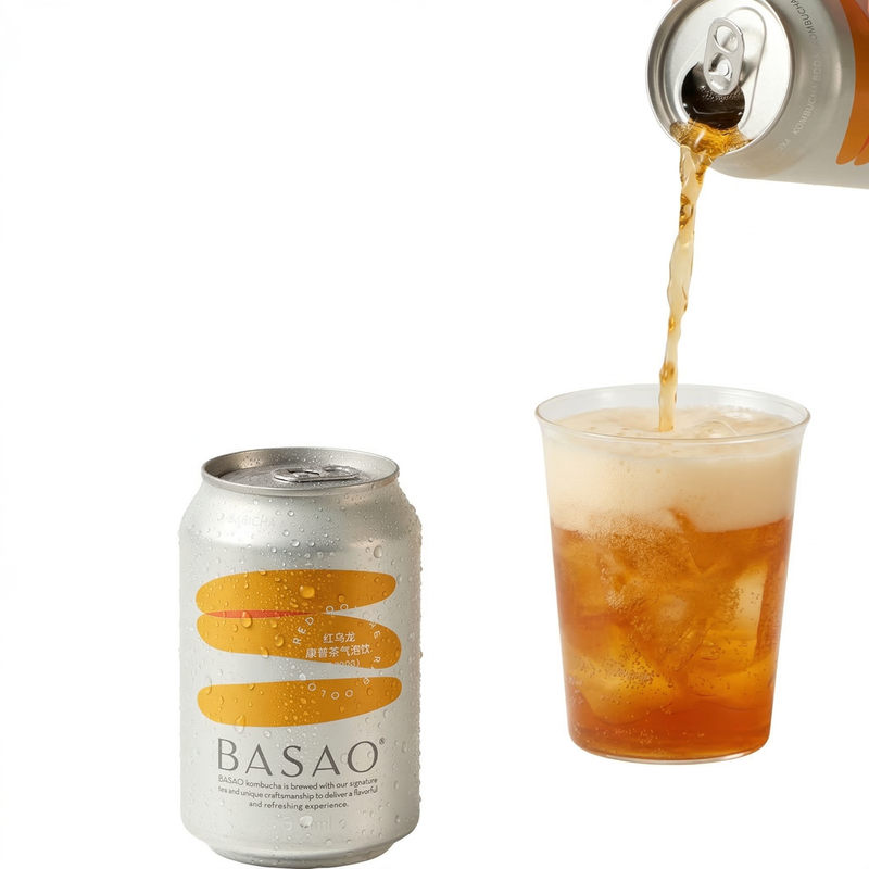 Basao 【Cooling】【Hydration】Basao Red Oolong Kombucha Sparkling Drink 310Ml