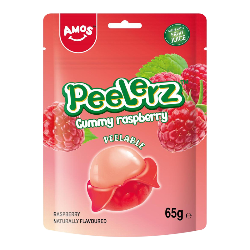 Amos Peelerz Gummy Raspberry 65G