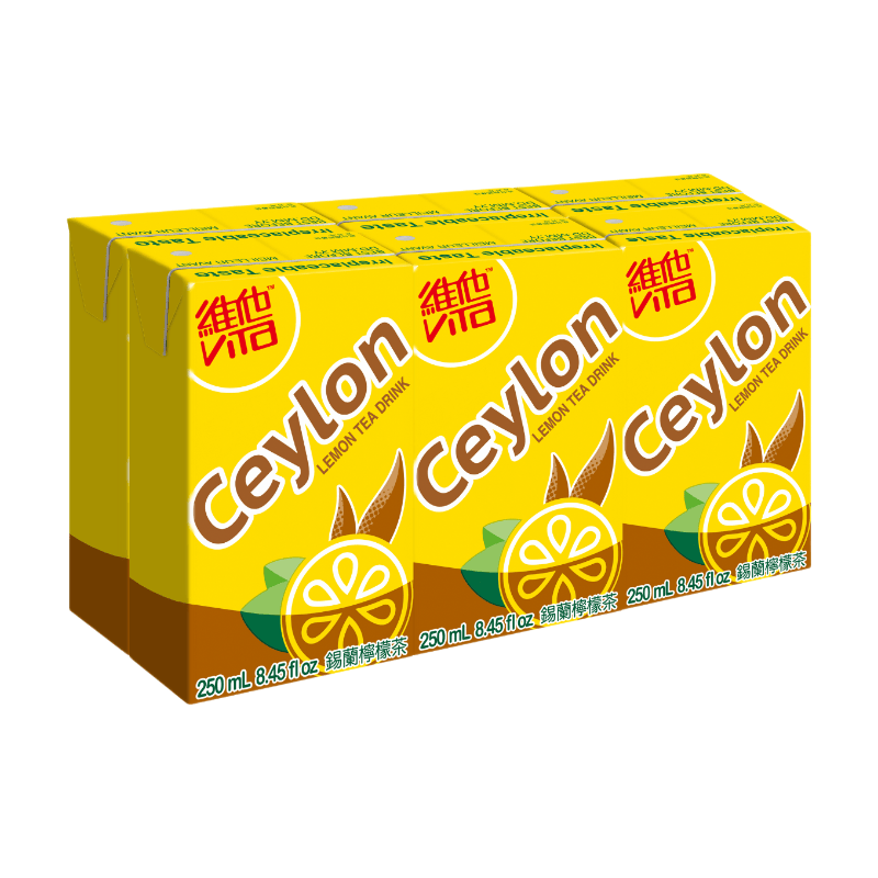 Vitasoy 【Cooling】【Hydration】Vita Ceylon Lemon Tea Drink 6X250ml