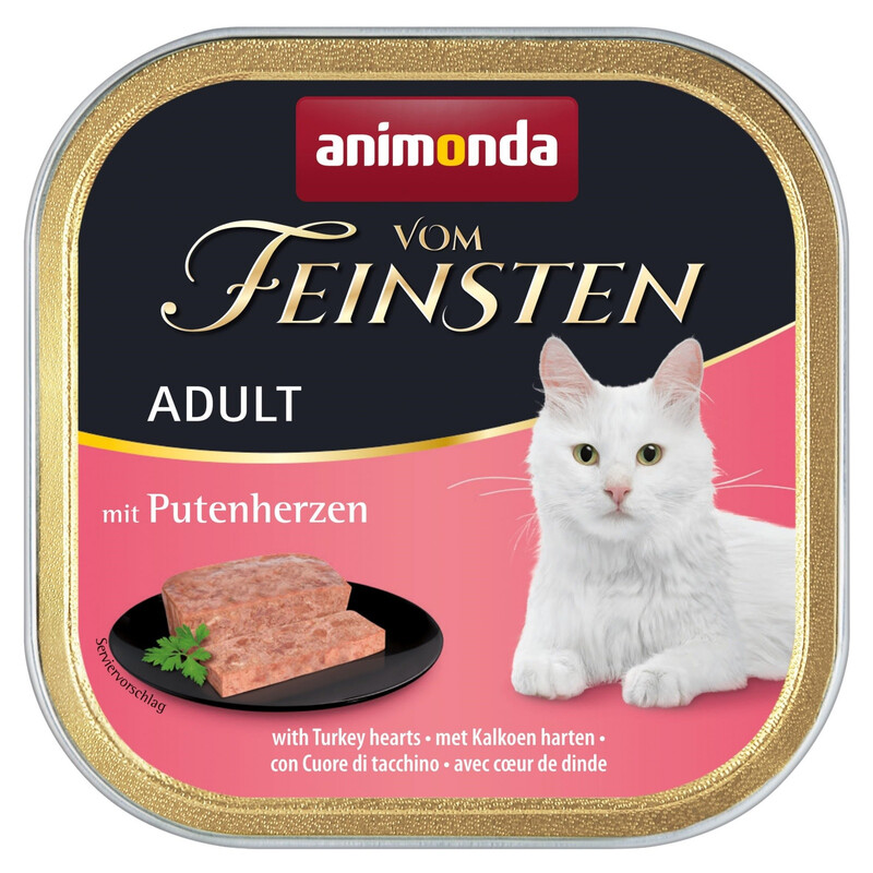animonda Vom Feinsten Adult Putenherzen Katzennassfutter, getreidefrei, 32 × 100 g