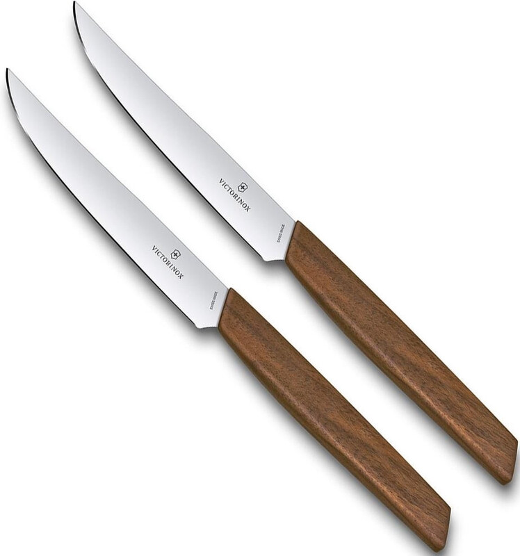 Victorinox Zwitsers Modern Steakmessenset - Notenhout, 2 stuks