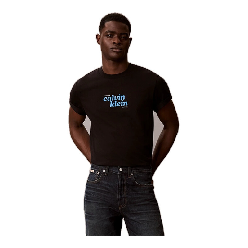 Calvin Klein Men's Black Jeans Relaxed Logo T-Shirt