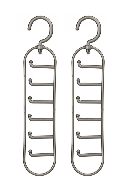 Set of 2 Grey Plastic Tie Organiser,Tie Hanger Rack, Tie Drawer Organiser, Ideal Clos