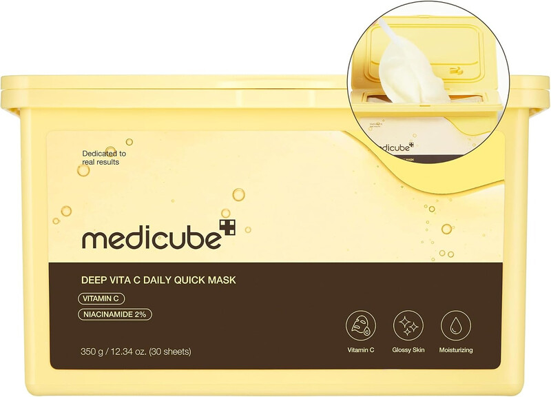MEDICUBE Deep Vita C Masque Rapide Quotidien 350 g / 30 pcs