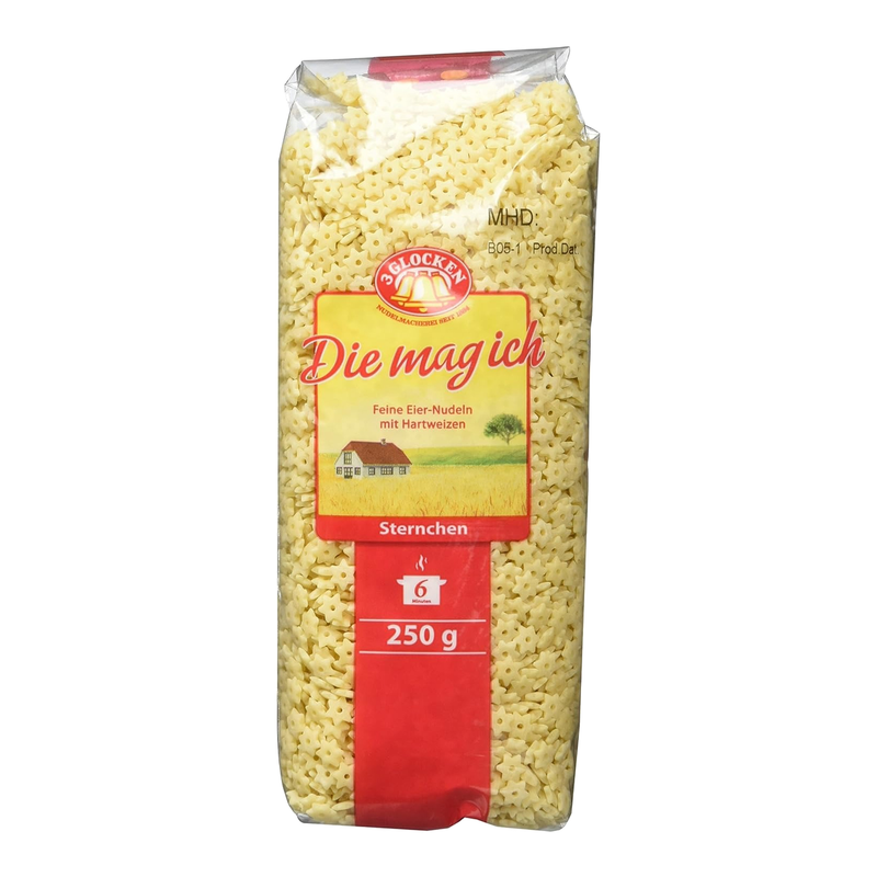 3 Glocken Die Mag Ich Sternchen Eiernudeln 250 g