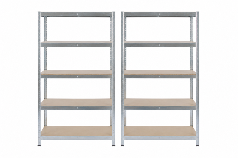 STARCKO zware opbergrekken - set van 2 - 180x90x40 cm 5 planken - 175 kg draagvermogen per plank