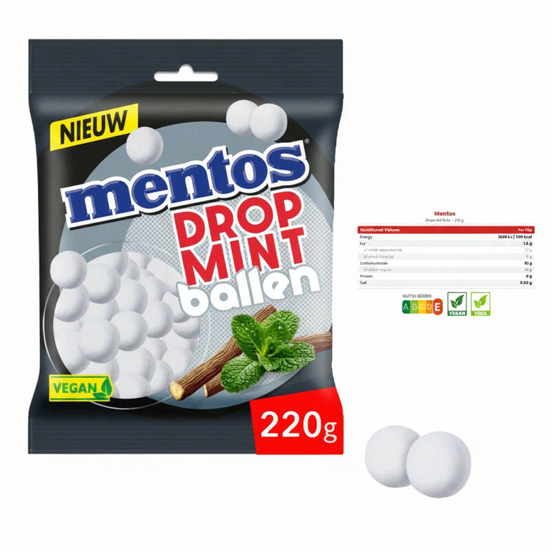 Mentos Dropmint Balls - 220 g