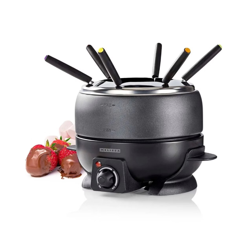 MELISSA Fondue set | 6 personen | 2,3 l | Regelbare temperatuurregeling | 800 W | Cool-touch handgrepen | Antislipvoetjes | Oververhittingsbeveiliging